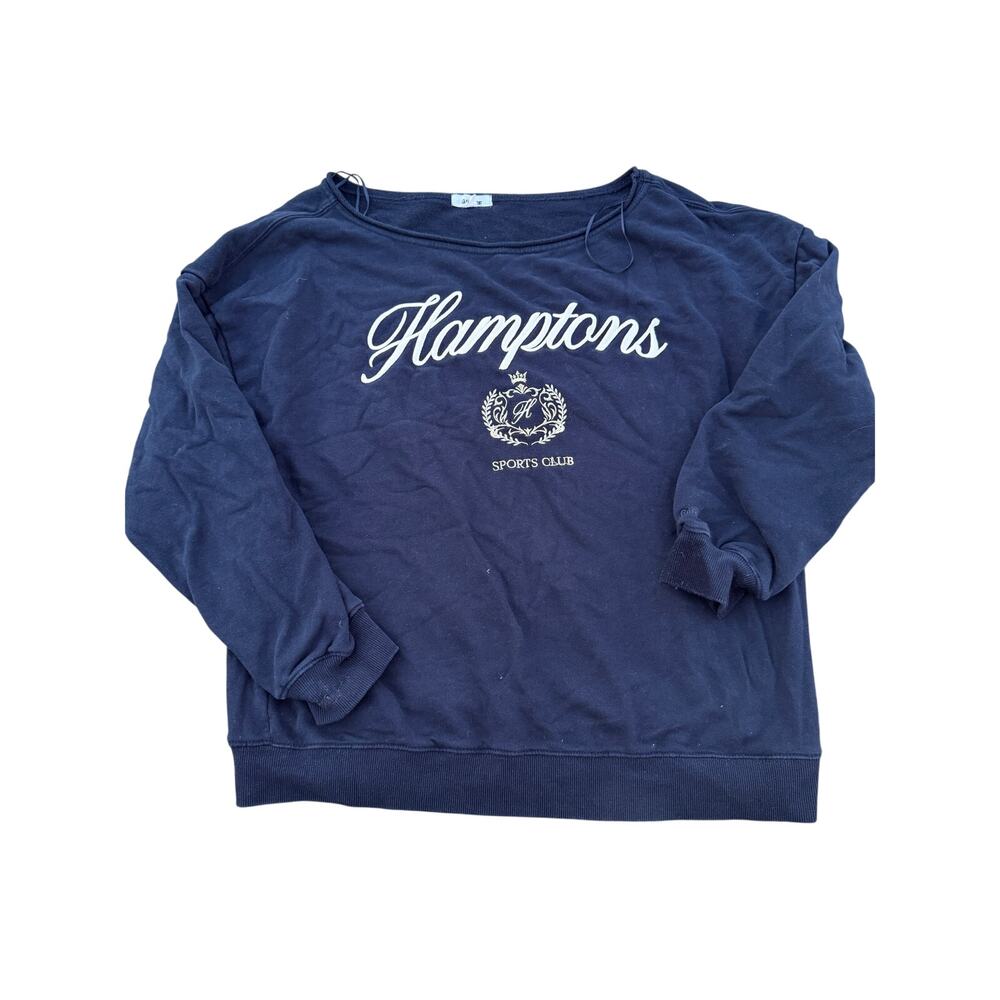Garage Hamptons Graphic Sweatshirt - Navy Blue - Size medium